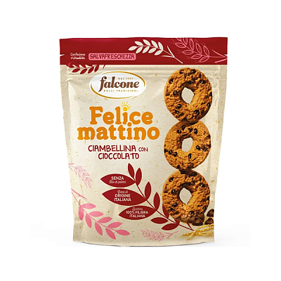 Печенье сдобное с шоколадной крошкой "falcone" 500г