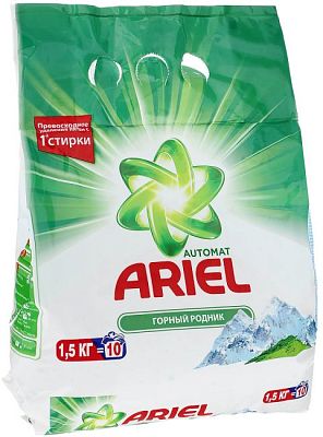 Стиральный порошок Ariel автомат горный родник 1,5 кг