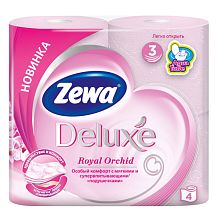 Туалетная бумага Zewa Deluxe трехслойная royal orchid 4 шт