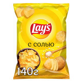 Чипсы Lays с солью 140 г в интернет-магазине свежих фермерских продуктов Apeti.ru