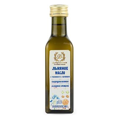 Масло льняное салатное Дубровочки с чесноком и лимоном 100 г в интернет-магазине свежих фермерских продуктов Apeti.ru