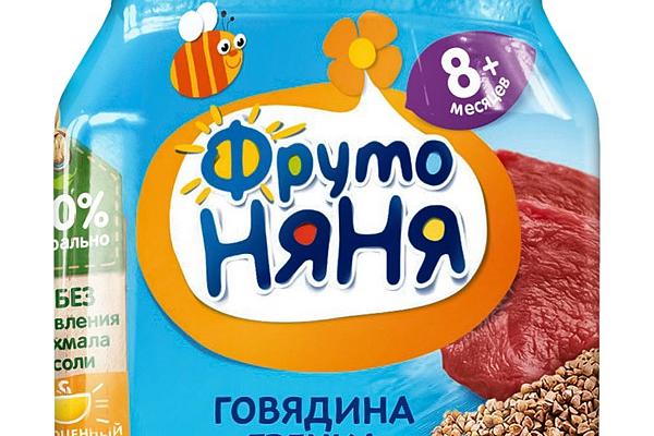  Пюре Фрутоняня говядина с гречкой и морковью 100 г в интернет-магазине продуктов с Преображенского рынка Apeti.ru