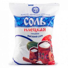  Соль илецкая высший сорт 1 кг (п/п) в интернет-магазине продуктов с Преображенского рынка Apeti.ru