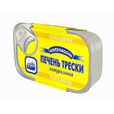 Печень Ультрамарин трески натуральная 120 г