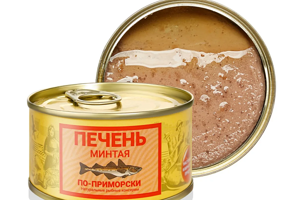  Печень минтая по-приморски "Камчаттралфлот" 185 г в интернет-магазине продуктов с Преображенского рынка Apeti.ru