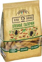 Палочки Nina Farina хлебные лен+подсолнечник 160г