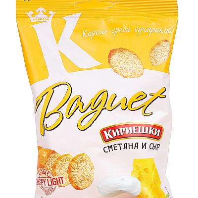  Сухарики Кириешки Baguet со вкусом сметана и сыр 50 г в интернет-магазине свежих фермерских продуктов Apeti.ru
