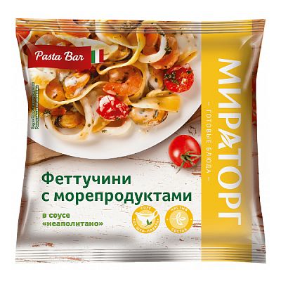 Феттучини Мираторг с морепродуктами в соусе Неаполитано 400 г