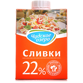  Сливки Чудское озеро 22% 500мл в интернет-магазине свежих фермерских продуктов Apeti.ru