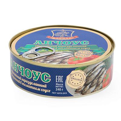 Анчоус европейский Хавиар неразделанный обжаренный в томатном соусе 240 г в Apeti.ru Анчоус европейский Хавиар неразделанный обжаренный в томатном соусе 240 г в интернет-магазине свежих фермерских продуктов Apeti.ru