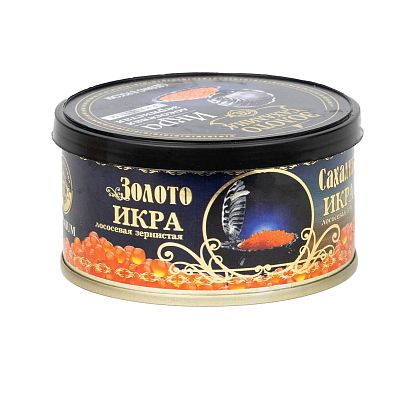 Красная икра горбуша Золото Сахалина 140 г ж/б