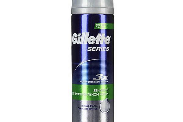  Пена для бритья Gillette Series Sensitive Skin для чувствительной кожи 250 мл в интернет-магазине продуктов с Преображенского рынка Apeti.ru
