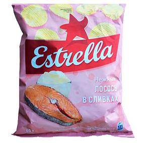  Чипсы Estrella лосось в сливочном соусе 60 г в интернет-магазине продуктов с Преображенского рынка Apeti.ru