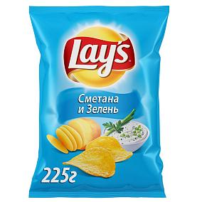  Чипсы Lays сметана зелень 225 г в интернет-магазине свежих фермерских продуктов Apeti.ru