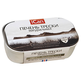  Печень трески натуральная ican 115 гр ж/б в интернет-магазине свежих фермерских продуктов Apeti.ru