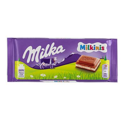  Шоколад молочный Milka Milkinis с молочной начинкой 100 г в интернет-магазине свежих фермерских продуктов Apeti.ru