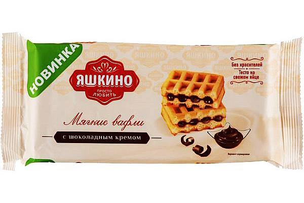  Вафли мягкие Яшкино с шоколадным кремом 120 г в интернет-магазине продуктов с Преображенского рынка Apeti.ru