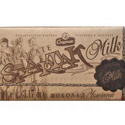 Шоколад «Спартак» молочный, 90 г, эт-крафт, КФ Спартак в интернет-магазине свежих фермерских продуктов Apeti.ru