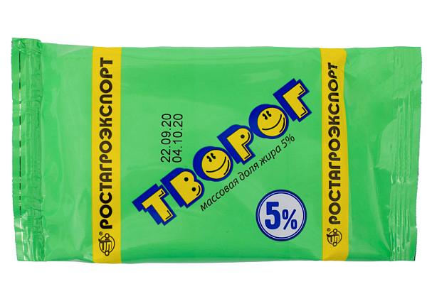 Творог 5% Ростагроэкспорт 180 г БЗМЖ в интернет-магазине продуктов с Преображенского рынка Apeti.ru