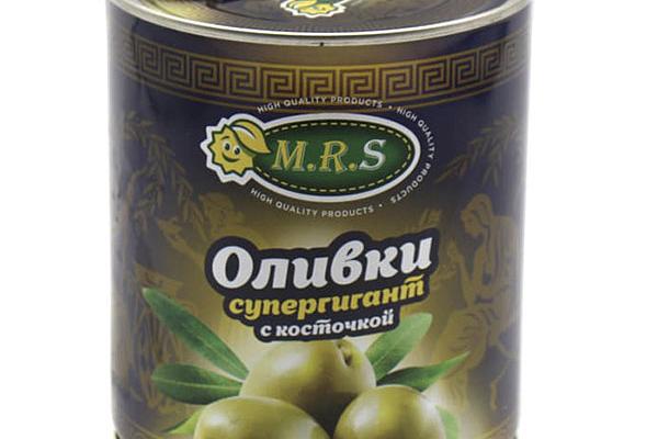  Оливки M.R.S супергигант с косточкой 850 мл в интернет-магазине продуктов с Преображенского рынка Apeti.ru