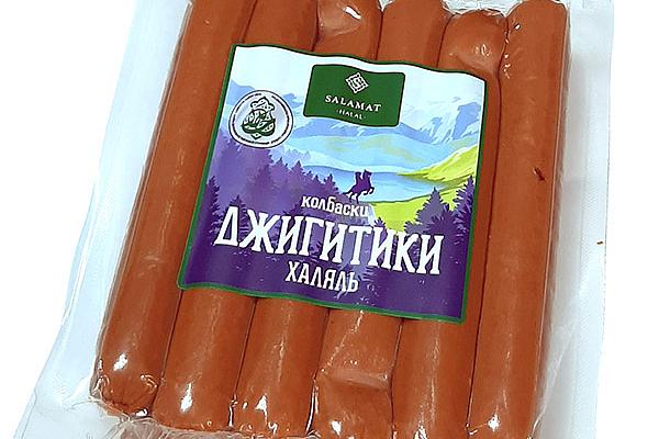  Колбаски полукопченые Salamat джигитики халяль 1 кг в интернет-магазине продуктов с Преображенского рынка Apeti.ru