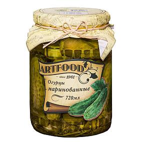  Огурцы маринованные Artfood 720 мл в интернет-магазине свежих фермерских продуктов Apeti.ru