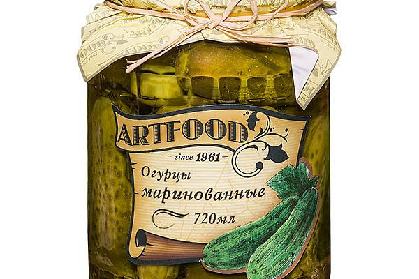  Огурцы маринованные Artfood 720 мл в интернет-магазине продуктов с Преображенского рынка Apeti.ru