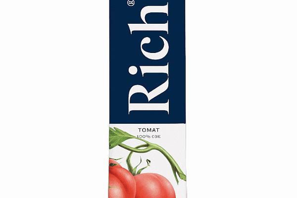  Сок Rich 100% томатный с солью 1 л в интернет-магазине продуктов с Преображенского рынка Apeti.ru