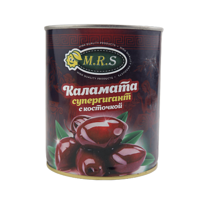 Маслины M.R.S каламата супергигант с косточкой 850 мл