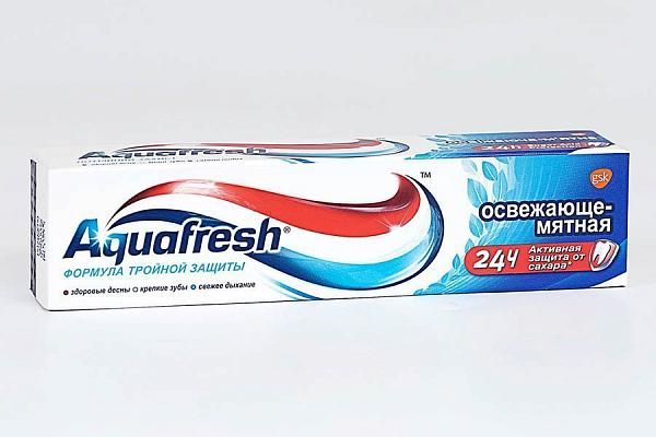  Зубная паста Aquafresh освежающе-мятная 100 мл в интернет-магазине продуктов с Преображенского рынка Apeti.ru