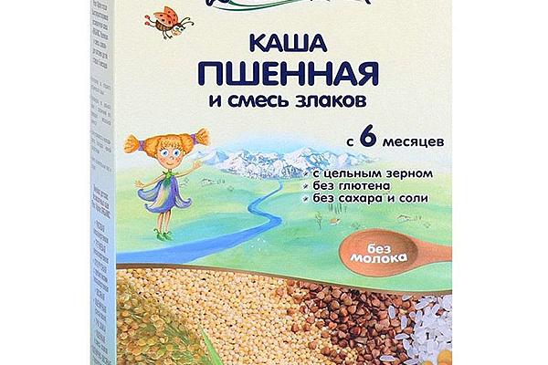  Каша пшенная Fleur Alpine Organic без молока со смесью злаков с 6-ти месяцев 175 г в интернет-магазине продуктов с Преображенского рынка Apeti.ru