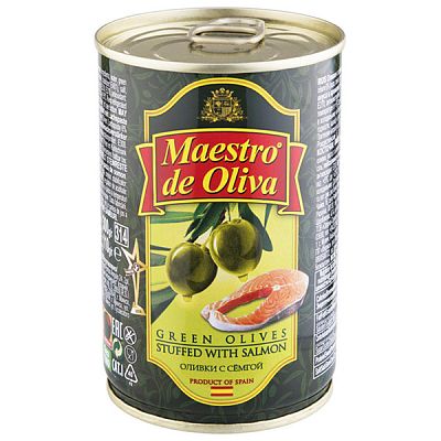 Оливки Maestro de Oliva с семгой 300 г