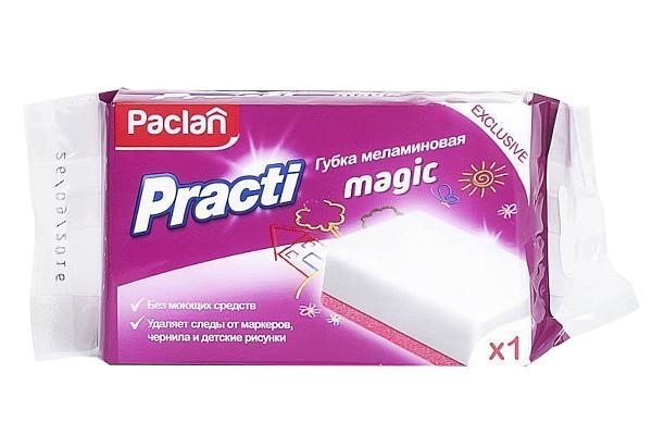  Губка Paclan Practi Magic меламиновая 1 шт в интернет-магазине продуктов с Преображенского рынка Apeti.ru