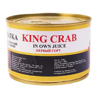 Краб Камчатский натуральный 240 г