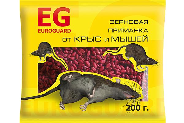  Зерновая приманка от крыс и мышей Euroguard 200 г в интернет-магазине продуктов с Преображенского рынка Apeti.ru