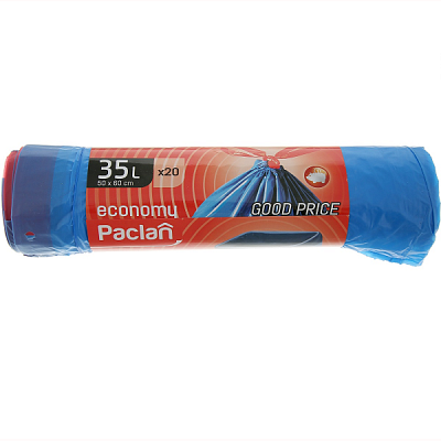 Мешки для мусора Paclan Economy с тесьмой 35 л*20 шт