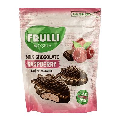 Конфеты O'Zera Frulli суфле в шоколаде малина 125 г