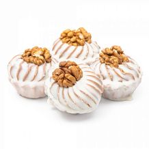 Печенье корзиночка с грецким орехом в белой глазури 250 г