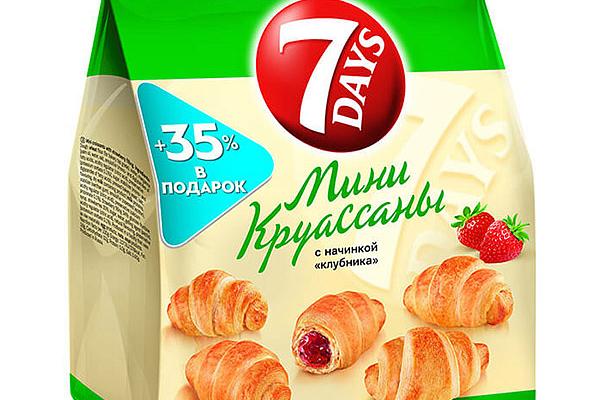  Круассаны мини с клубникой 7 Days, 300 г в интернет-магазине продуктов с Преображенского рынка Apeti.ru