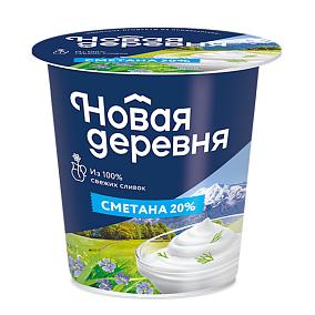  Сметана Новая Деревня 20% 315 г БЗМЖ в интернет-магазине свежих фермерских продуктов Apeti.ru