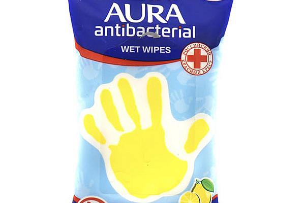  Салфетки влажные Aura антибактериальные ромашка 15 шт  в интернет-магазине продуктов с Преображенского рынка Apeti.ru
