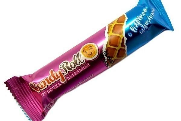  Трубочка вафельная Candy Roll с вареной сгущенкой 35 г в интернет-магазине продуктов с Преображенского рынка Apeti.ru