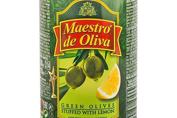  Оливки Maestro de Oliva с лимоном 300 г в интернет-магазине продуктов с Преображенского рынка Apeti.ru