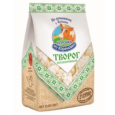  Творог Коровка из Кореновки обезжиренный 0% 340 г в интернет-магазине свежих фермерских продуктов Apeti.ru
