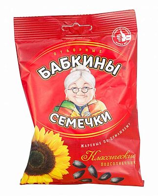 Семечки подсолнечника Бабкины семечки жаренные 190 г