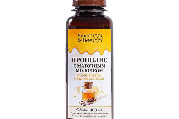 Прополис Smart Bee на оливковом и кедровом масле с маточным молочком 100 мл в интернет-магазине продуктов с Преображенского рынка Apeti.ru