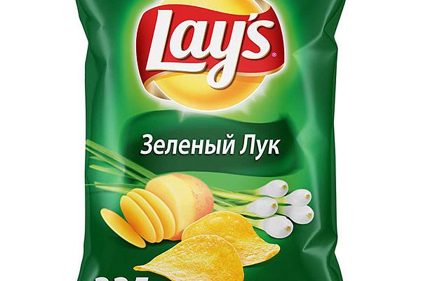  Чипсы Lays зеленый лук 225 г в интернет-магазине продуктов с Преображенского рынка Apeti.ru