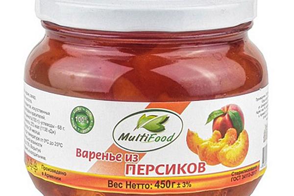  Варенье MultiFood из персиков 450 г в интернет-магазине продуктов с Преображенского рынка Apeti.ru