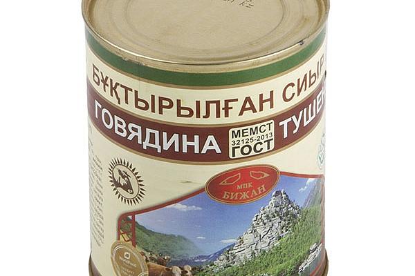 Говядина тушеная Бижан первый сорт халяль 338 г в интернет-магазине продуктов с Преображенского рынка Apeti.ru