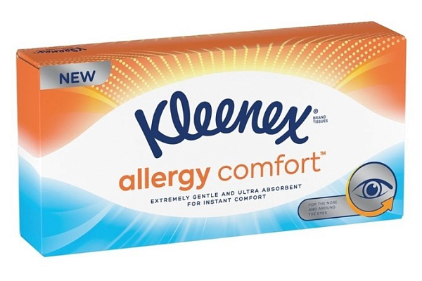  Салфетки в коробке Kleenex Allergy Comfort 56 шт в интернет-магазине продуктов с Преображенского рынка Apeti.ru